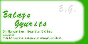 balazs gyurits business card