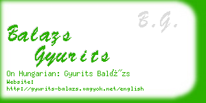 balazs gyurits business card